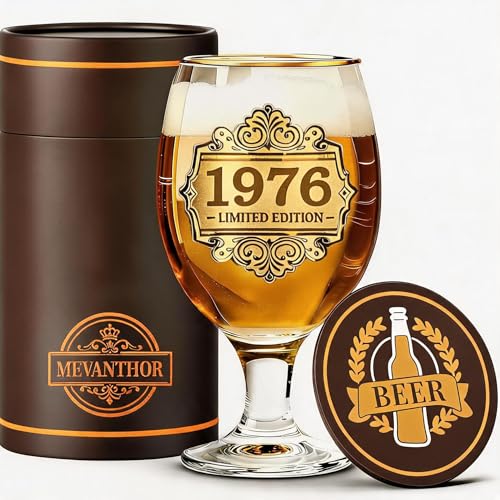 Regalo 50 Años Hombre, 1976 Años Cumpleaños Fiesta Copa Cerveza Decoracion para Papá Abuelo Tío...