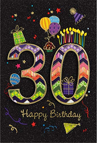 bsb Tarjeta de cumpleaños para 30 cumpleaños, Felicitacion Cumpleaños, sobre verde claro