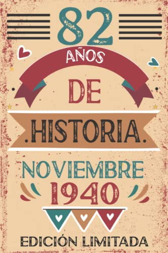 82 Años De Historia Noviembre 1940: Libro de visitas, cuaderno, 110 páginas de felicitaciones,...