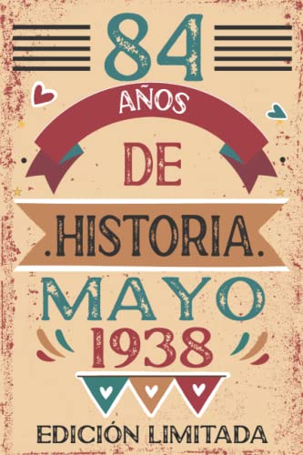84 Años De Historia Mayo 1938: 84 años. Libro de visitas, cuaderno, 110 páginas de...