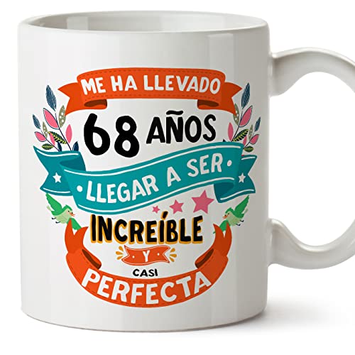 MUGFFINS Tazas 68 Cumpleaños - En Español - Me ha llevado 68 años llegar a ser increíble - 11 oz...