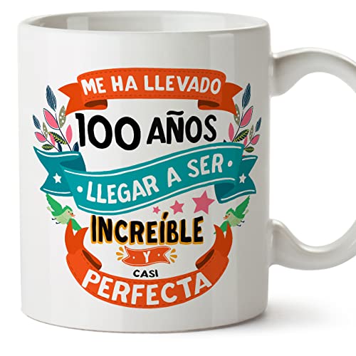 MUGFFINS Tazas 100 Cumpleaños - En Español - Me ha llevado 100 años llegar a ser increíble - 11...