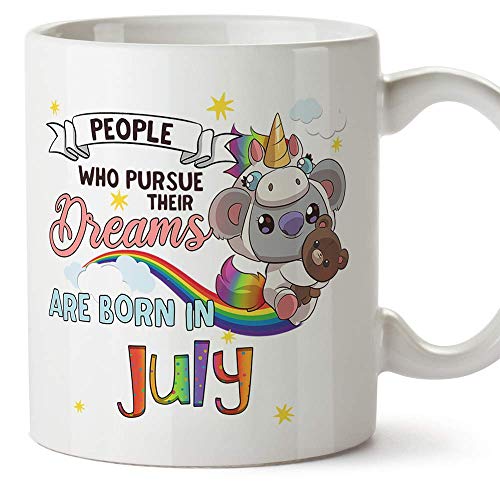 MUGFFINS Taza - Cumpleaños Koala Julio (en inglés)