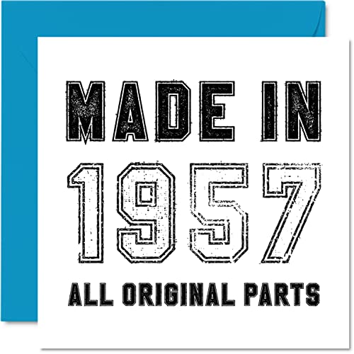 Tarjeta cumpleaños 65 hombres, mujeres, él ella, fabricada en 1957, todas piezas originales,...