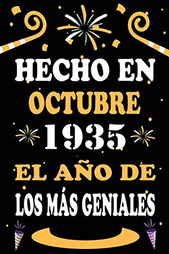 Hecho En Octubre 1935 El Año De Los Más Geniales: 85 años. Libro de visitas, cuaderno, 110...