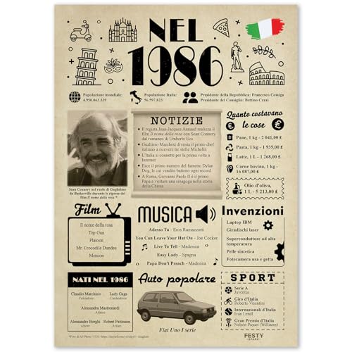 FestySpark Ideas regalo 39 años cumpleaños mujer y hombre - Tarjeta de felicitación 39 años...