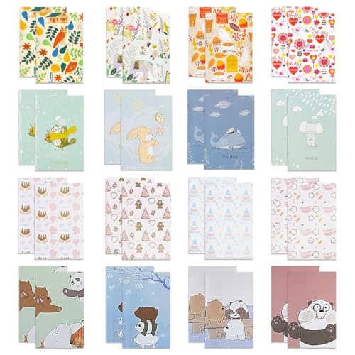 32 minicuadernos de bolsillo, blocs de notas pequeños de bolsillo para la escuela, listas de...