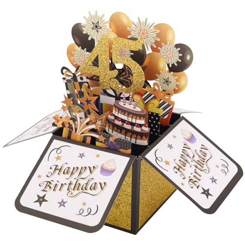 Tarjeta de Cumpleaños Pop Up, Tarjeta de Felicitación Cumpleaños 3D con Sobre Ideas Regalo...