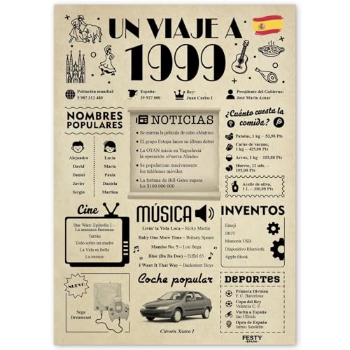 FestySpark Regalo 26 Cumpleaños Mujer - Regalos Originales 26 años Hombre - Tarjeta 26...