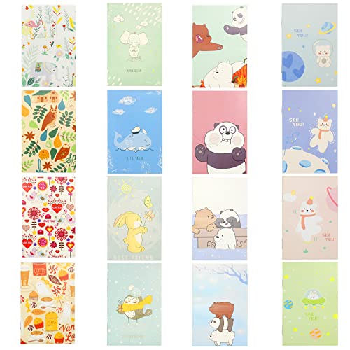 burkfeeg 16 Piezas Mini Libretas Pequeñas, Portátil Mini Cuadernos de Bolsillo Precioso Cuaderno...