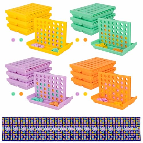 BONNYCO Cuatro en Raya Pack 16 Regalos Cumpleaños Niños Colegio 3 a 12 Años con Bolsas Sorpresa...