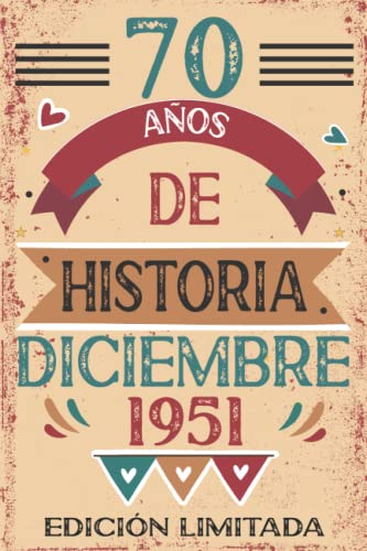70 Años De Historia Diciembre 1951: 70 años. Libro de visitas, cuaderno, 110 páginas de...