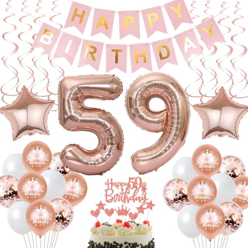 decoración 59 años cumpleaños mujer tarta decoración 59 años cumpleaños mujer, regalo 59 años...