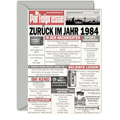 Stuff4 41 tarjetas de cumpleaños para hombres y mujeres - Regreso en el año 1984 - 41 Feliz...