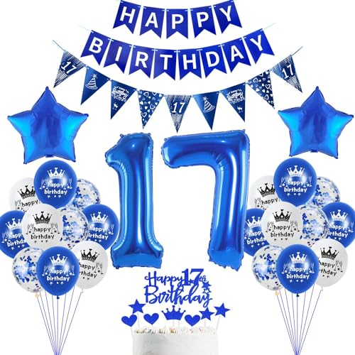 decoración 17 años cumpleaños niño,decoración pastel azul cumpleaños 17 años niño...