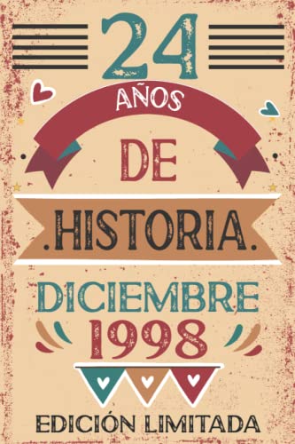 24 Años De Historia Diciembre 1998: Libro de visitas, cuaderno, 110 páginas de felicitaciones,...