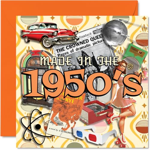 Divertidas tarjetas de cumpleaños para hombres y mujeres, hechas en los años 50 y 1950, tarjeta de...