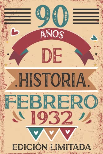 90 Años De Historia Febrero 1932: 90 años. Libro de visitas, cuaderno, 110 páginas de...