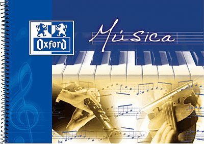 Oxford 713349 - Libreta de música apaisada, 20 hojas, A4