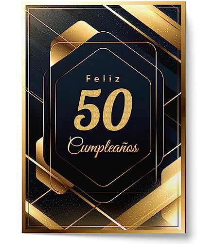 Cheerset Tarjeta felicitación cumpleaños 50 Años. Tarjeta de 50 Cumpleaños Regalo feliz...