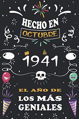 Hecho En Octubre 1941 El Año De Los Más Geniales: 79 años. Libro de visitas, cuaderno, 110...