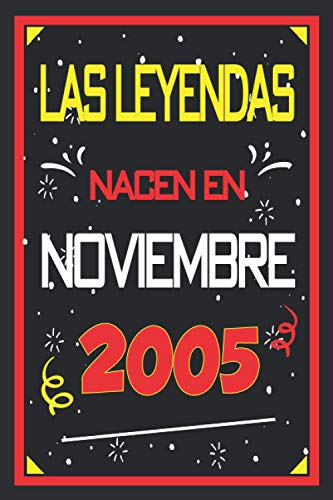 Las leyendas nacen en noviembre 2005: 15 años. Libro de visitas, cuaderno, 110 páginas de...