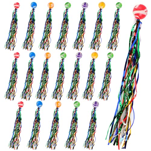 Paquete de 20 pelotas saltarinas para niños con cola colorida, ideales como regalos de cumpleaños...