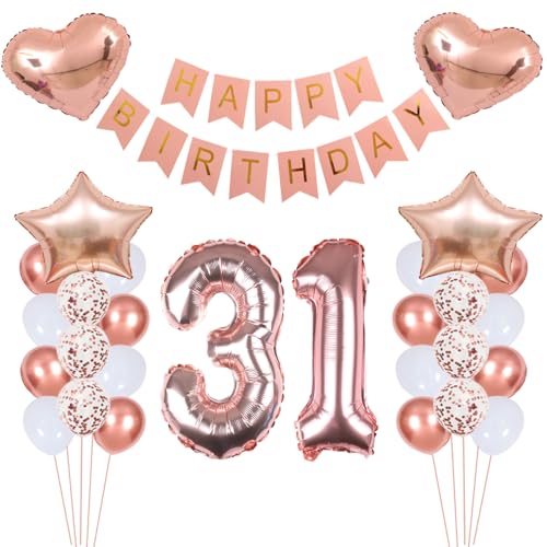 ZWWsullo Globo para 31 cumpleaños, decoración de cumpleaños, pancarta gigante, decoración de...