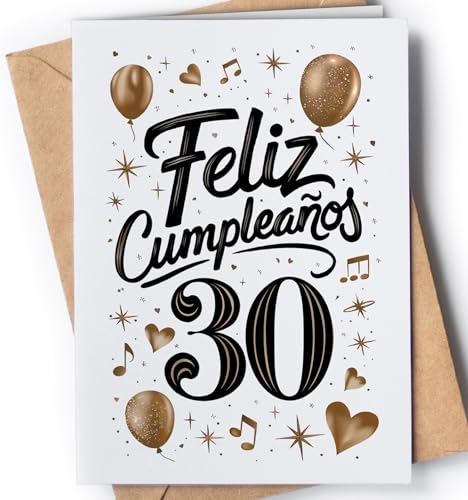Tarjeta de 30 Cumpleaños - Tarjeta de Felicitación Graciosa para alguien que cumple 30 años -...