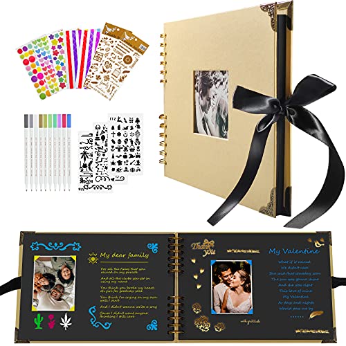 Album Fotos, Album de Fotos para Pegar y Escribir, Scrapbooking 80 Páginas, Puede ser un Regalo...