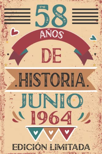 58 Años De Historia Junio 1964: 58 años. Libro de visitas, cuaderno, 110 páginas de...