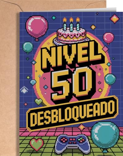Tarjeta de 50 Cumpleaños - Tarjeta de Felicitación Graciosa para alguien que cumple 50 años -...
