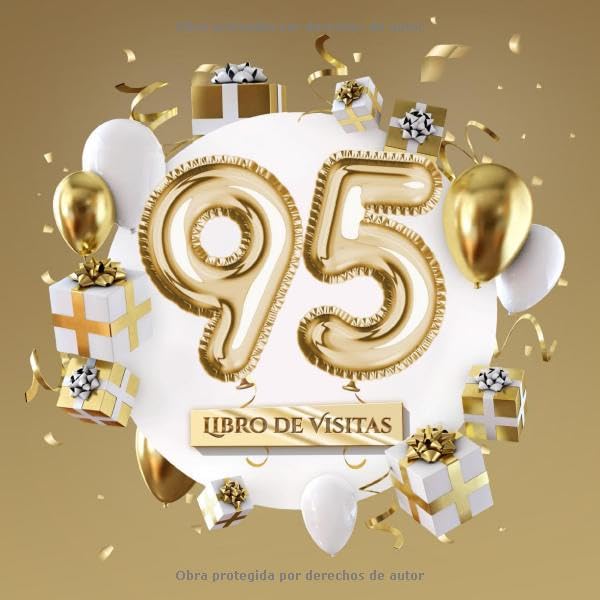 Libro de visitas: Decoración para el 95 cumpleaños – Regalos para hombre y mujer - 95 años -...