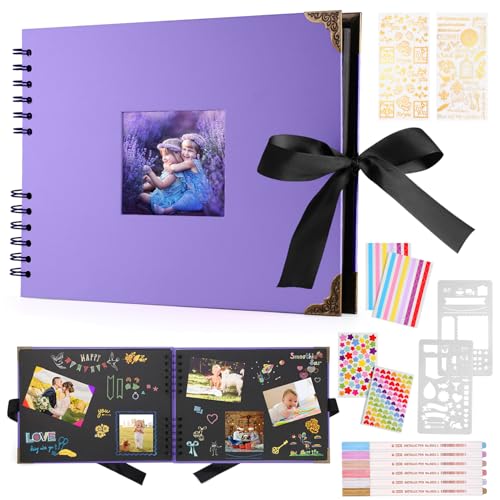 DazSpirit Album Fotos Scrapbook 29,5 X 21cm Album Fotos Para Pegar Y Escribir, Libro de Firmas 80...