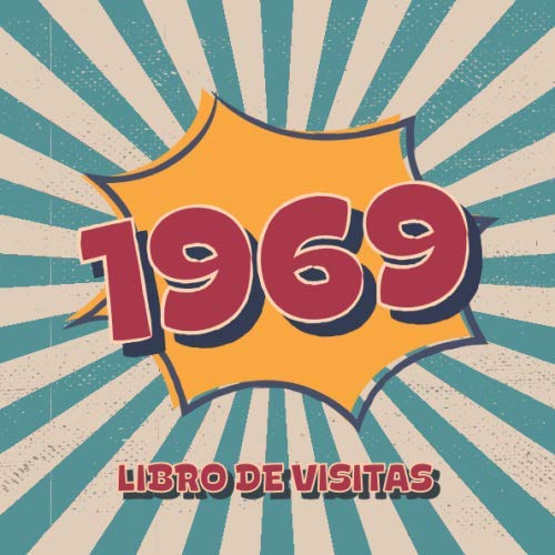 1969 Libros de Visitas: Libro de visitas para fiestas de cumpleaños de estilo retro para que la...