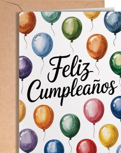 Tarjeta Felicitación de Cumpleaños para familiar o amigo - Tarjeta Feliz Cumpleaños - Tarjeta...