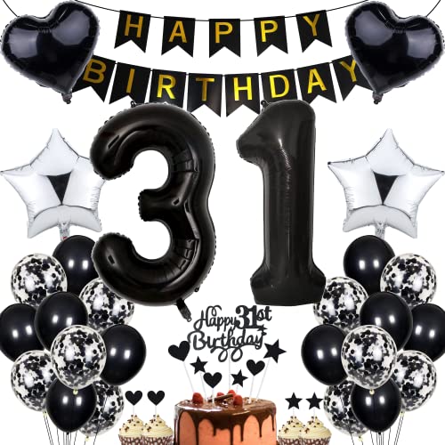 Jrzyhi Globo decorativo para 31 cumpleaños, decoración de fiestas, decoración de tartas,...