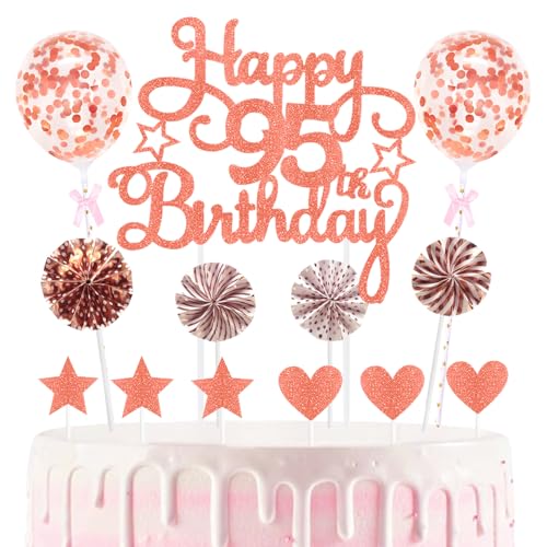 Decoración para tartas de cumpleaños número 95, decoración para tartas de cumpleaños número...