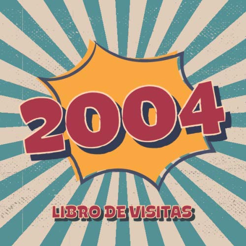 2004 Libros de Visitas: Libro de visitas para fiestas de cumpleaños de estilo retro para que la...