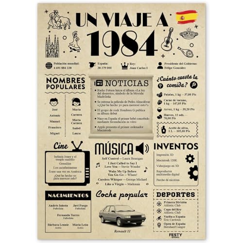 FestySpark Regalo 42 Cumpleaños Mujer - Regalos Originales 42 años Hombre - Tarjeta 42...