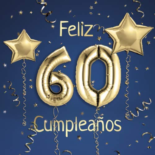  Globos de 60 cumpleaños para hombres, 18 unidades, color azul  marino, dorado, globos de feliz cumpleaños 60, globos de látex vintage de  1963, confeti, para hombres y mujeres, suministros de decoración 