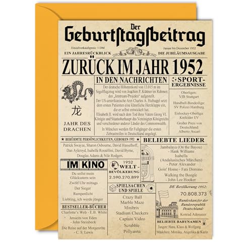 Stuff4 73. Tarjetas de cumpleaños para hombres y mujeres, diseño con texto en alemán 'Back in...