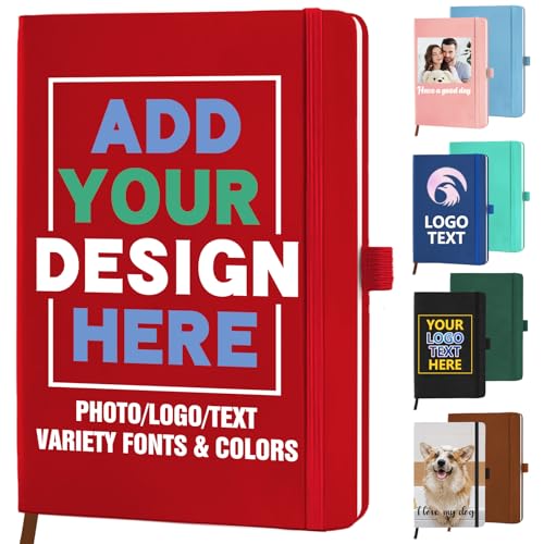 STREADVE Libreta Personalizada Cuaderno A5 Personalizado con Foto Logo Nombre Libreta Tapa Dura...