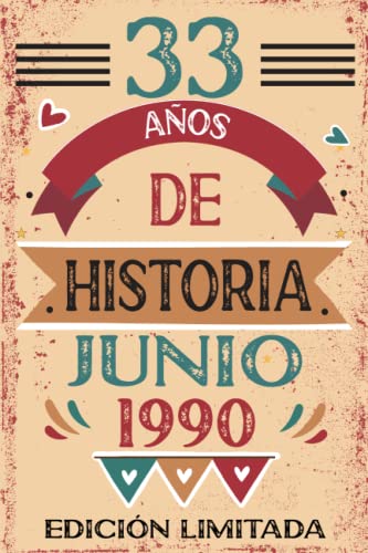 33 Años De Historia Junio 1990: Libro de visitas, cuaderno, 110 páginas de felicitaciones, idea de...