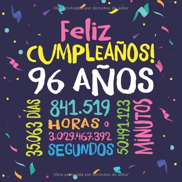 Feliz Cumpleaños - 96 Años: Un libro de visitas para fiesta de 96 cumpleaños – Decoración y...
