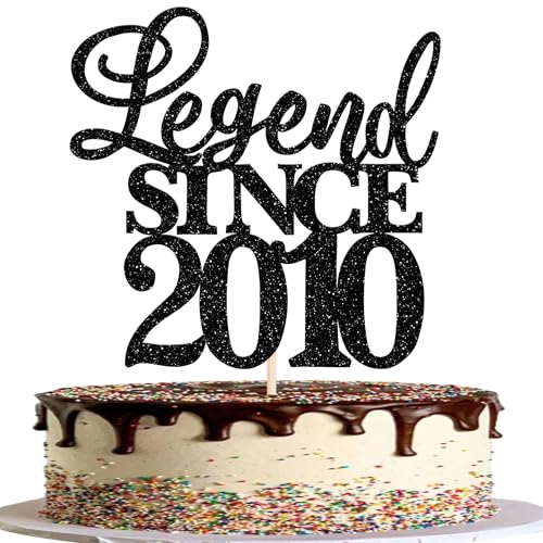 1 paquete de decoración para tarta de 16 cumpleaños con purpurina Legend Since 2010 para...