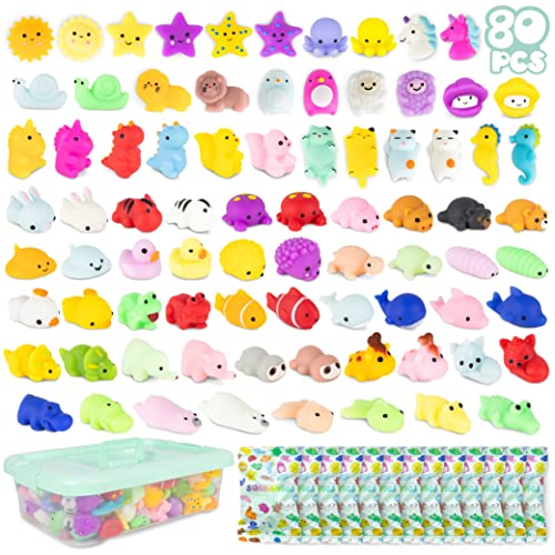 BONNYCO Squishy Regalos Cumpleaños Niños Colegio Pack 80. Detalles Cumpleaños Niños, Relleno...
