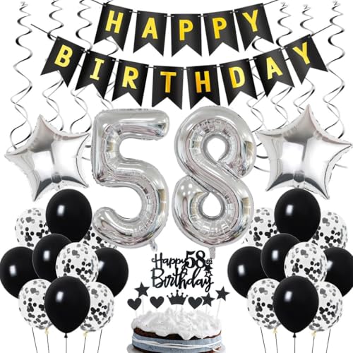 Decoración de 58 cumpleaños, Deco de cumpleaños 58 años hombres, Deco de 58 cumpleaños hombre,...