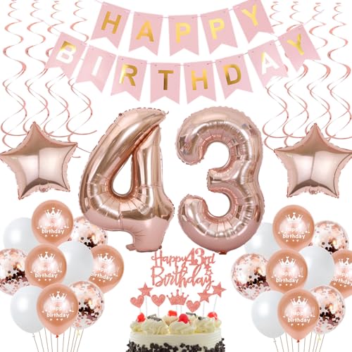 decoración 43 años cumpleaños mujer tarta decoración 43 años cumpleaños mujer, regalo 43 años...