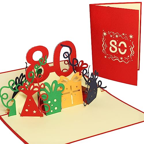 Tarjetas de felicitación Lin Pop Up Tarjetas de felicitación de 80 beeeeestial Día, tarjetas de cumpleaños tarjetas de felicitación para cumpleaños